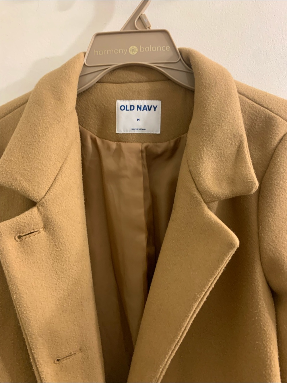 Old Navy Women's Camel Tan Peacoat - Picture 2 of 5